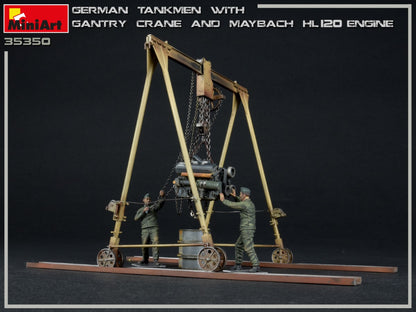 MiniArt 1/35 Military - German Tankmen w/ Crane & Maybach HL Engine - 35350