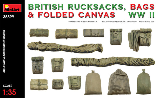 MiniArt British Bags, Rucksacks & Canvas WWII - 35599 box art