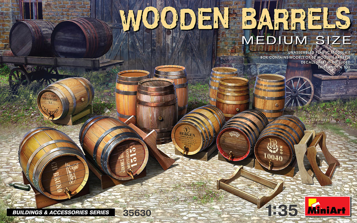 MiniArt Wooden Barrels, Medium Size - 35630 box art