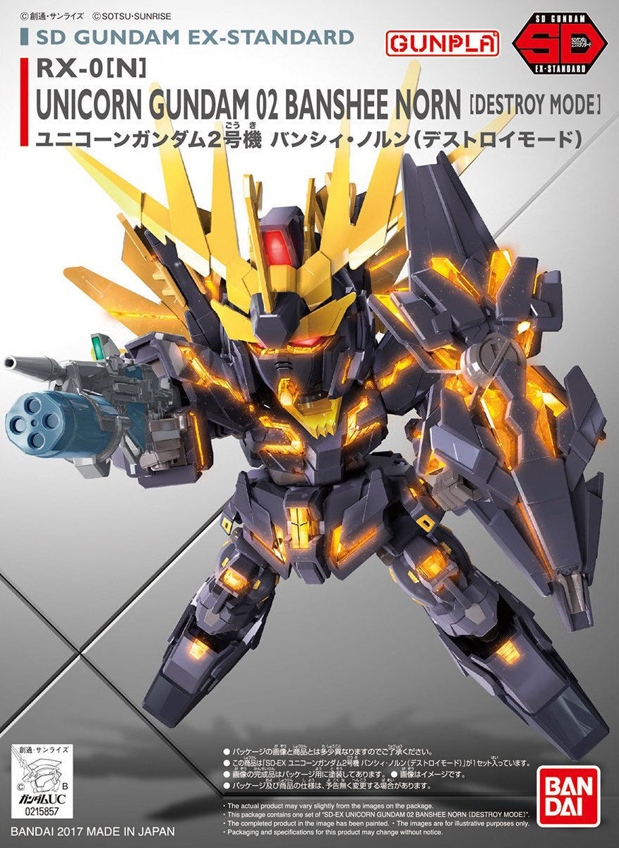 Bandai SD Gundam EX-Standard Unicorn Gundam 02 Banshee Norn (Destroy Mode) MK65628 - image 2