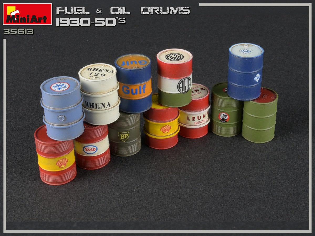 MiniArt 1/35 Accessories - Fuel & Oil Drums 1930-50's - 35613