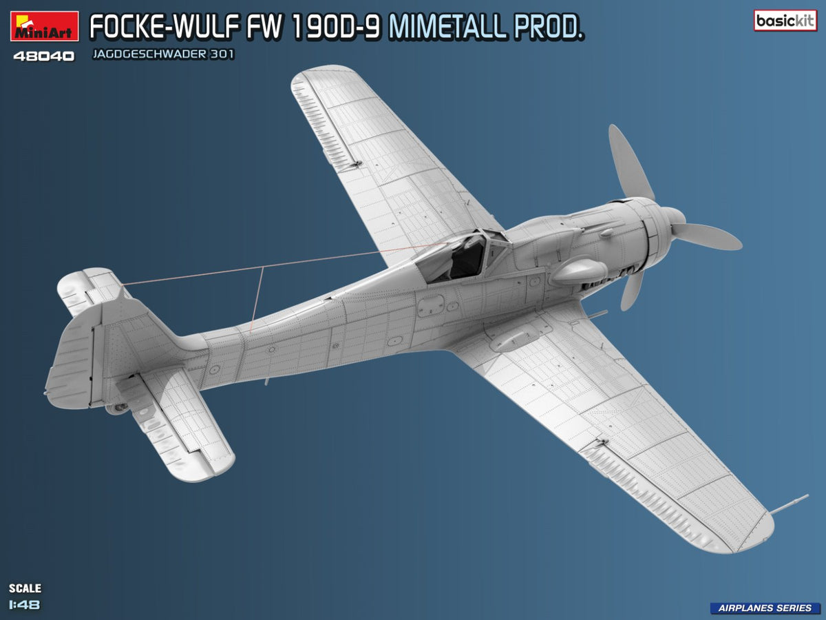 MiniArt 1/48 Aircraft - Focke-Wulf Fw 190D-9 Mimetall Jagdgeschwader - 48040
