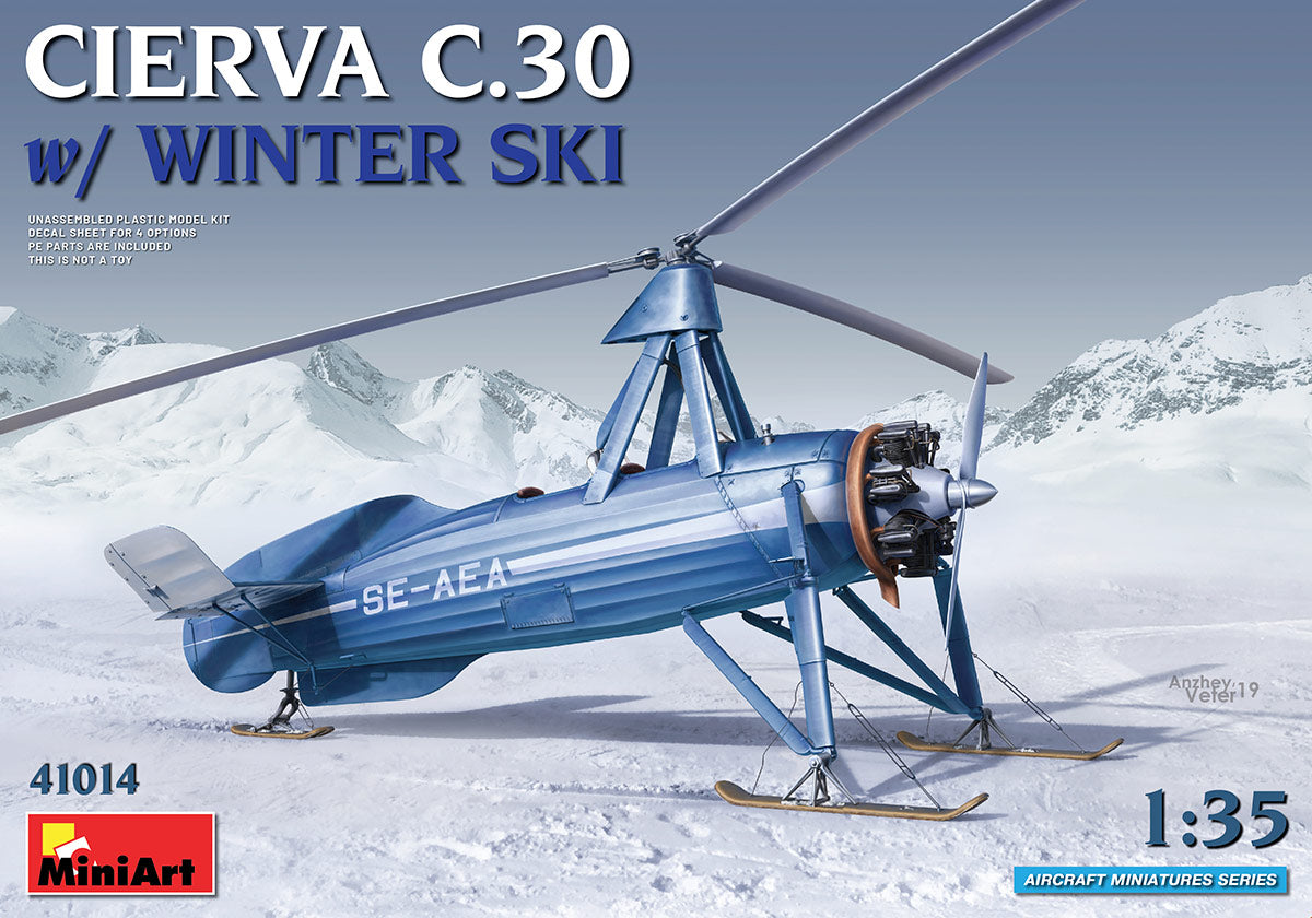 MiniArt Cierva C.30 with Winter Ski - 41014 box art
