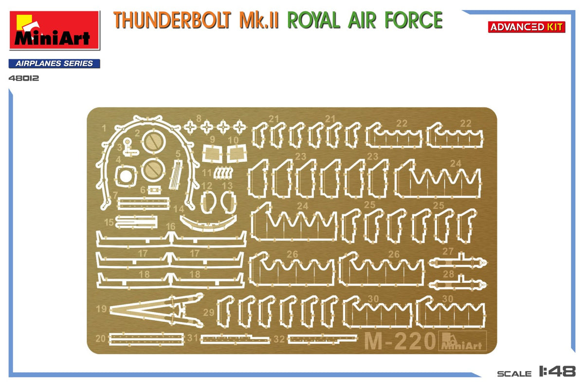 MiniArt 1/48 Aircraft - Thunderbolt Mk. II Royal Air Force, (Advanced) - 48012