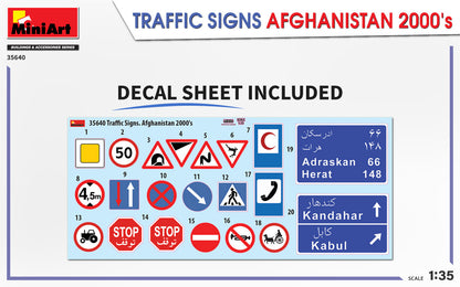 MiniArt 1/35 Accessories - Traffic Signs Afghanistan 2000's - 35640