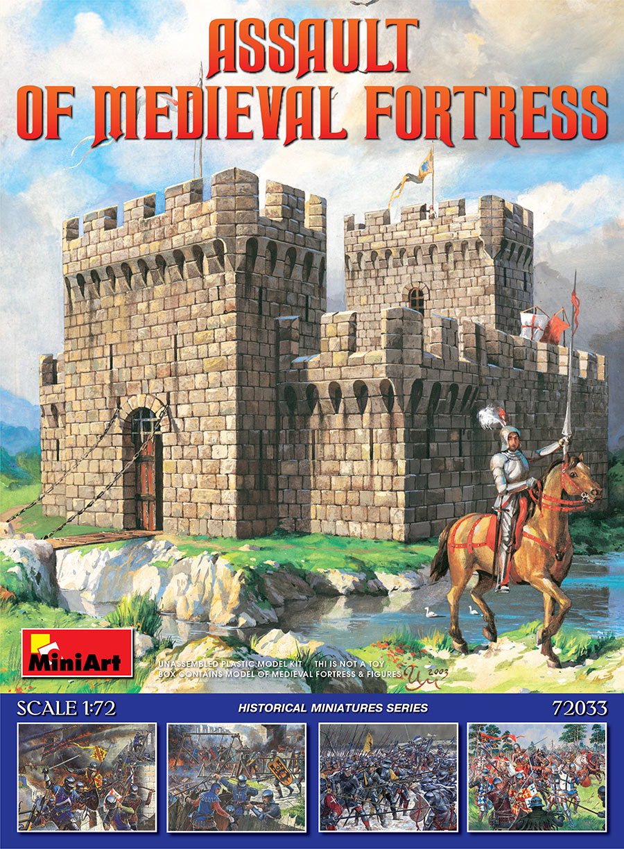 MiniArt Assault of Medieval Fortress - 72033 box art