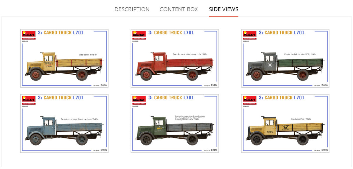MiniArt 1/35 Military - 3t Cargo Truck L701 - 38082