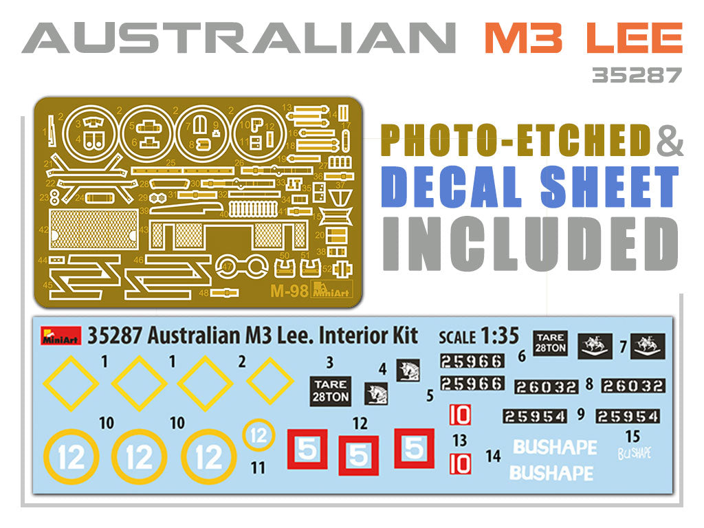 MiniArt 1/35 Military - M3 Lee - Australian (Interior Kit) - 35287