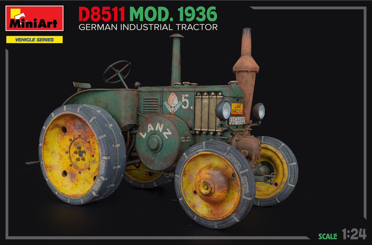MiniArt 1/24 Vehicles - German D8511 Industrial Tractor Mod 1936 - 24005