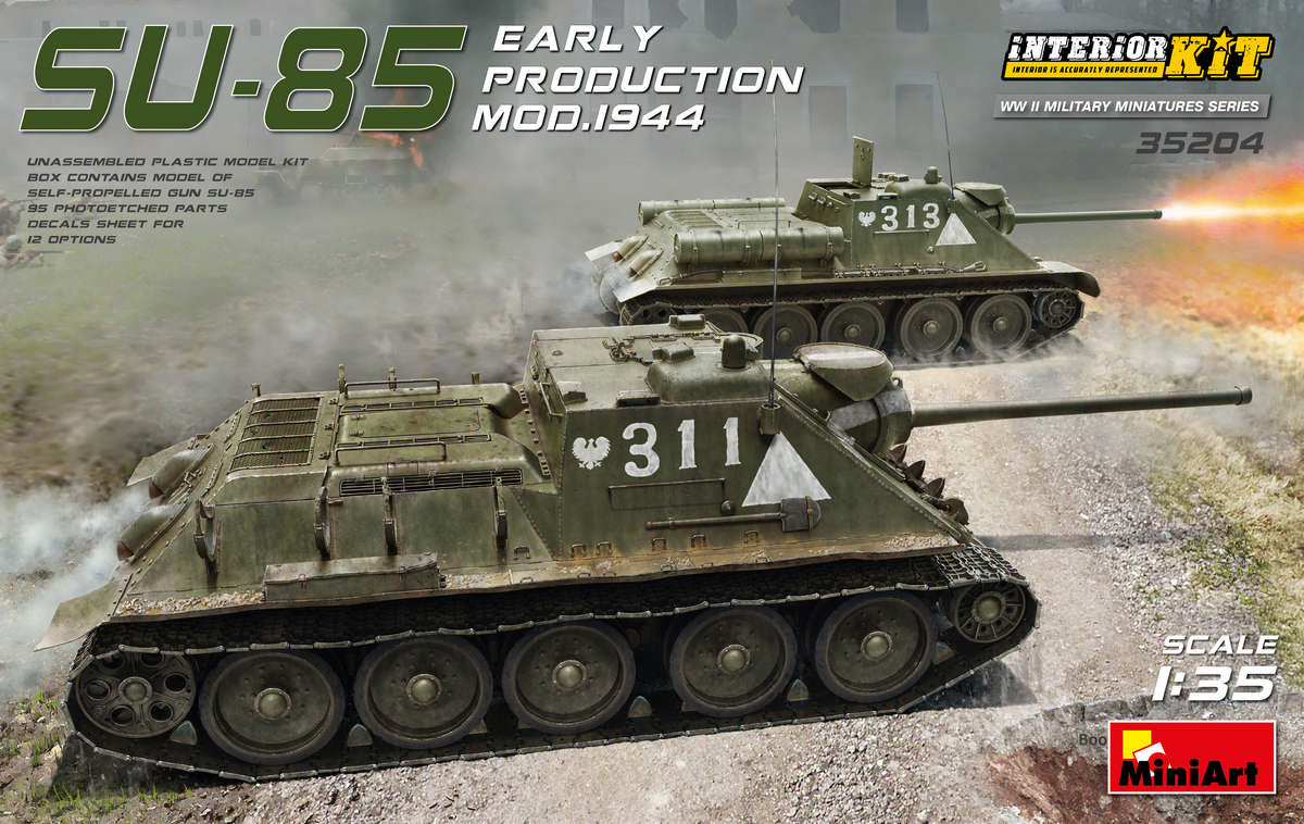 MiniArt SU-85 Mod.1944 Early Production with Interior - 35204 box art