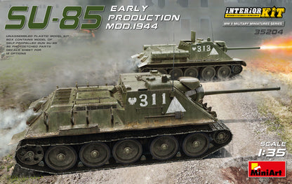 MiniArt SU-85 Mod.1944 Early Production with Interior - 35204 box art
