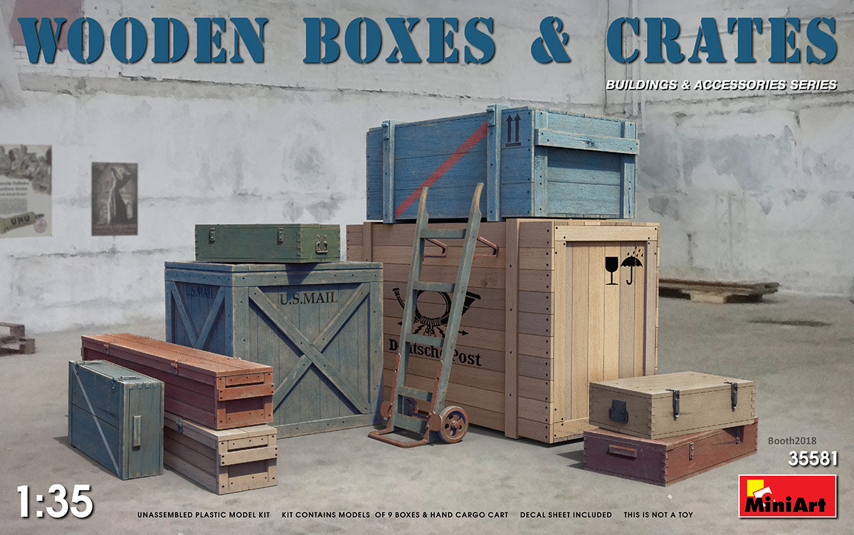 MiniArt Wooden Boxes & Crates - 35581 box art