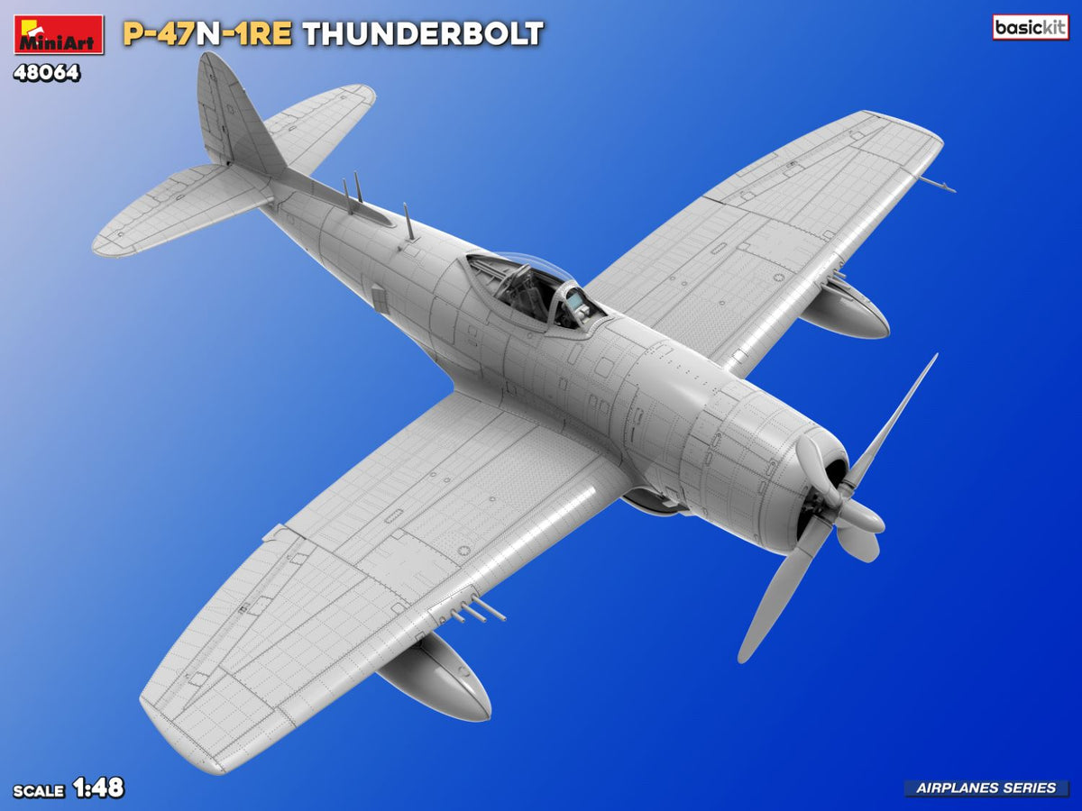 MiniArt 1/48 Aircraft - P-47N-1RE Thunderbolt Basic Kit - 48064