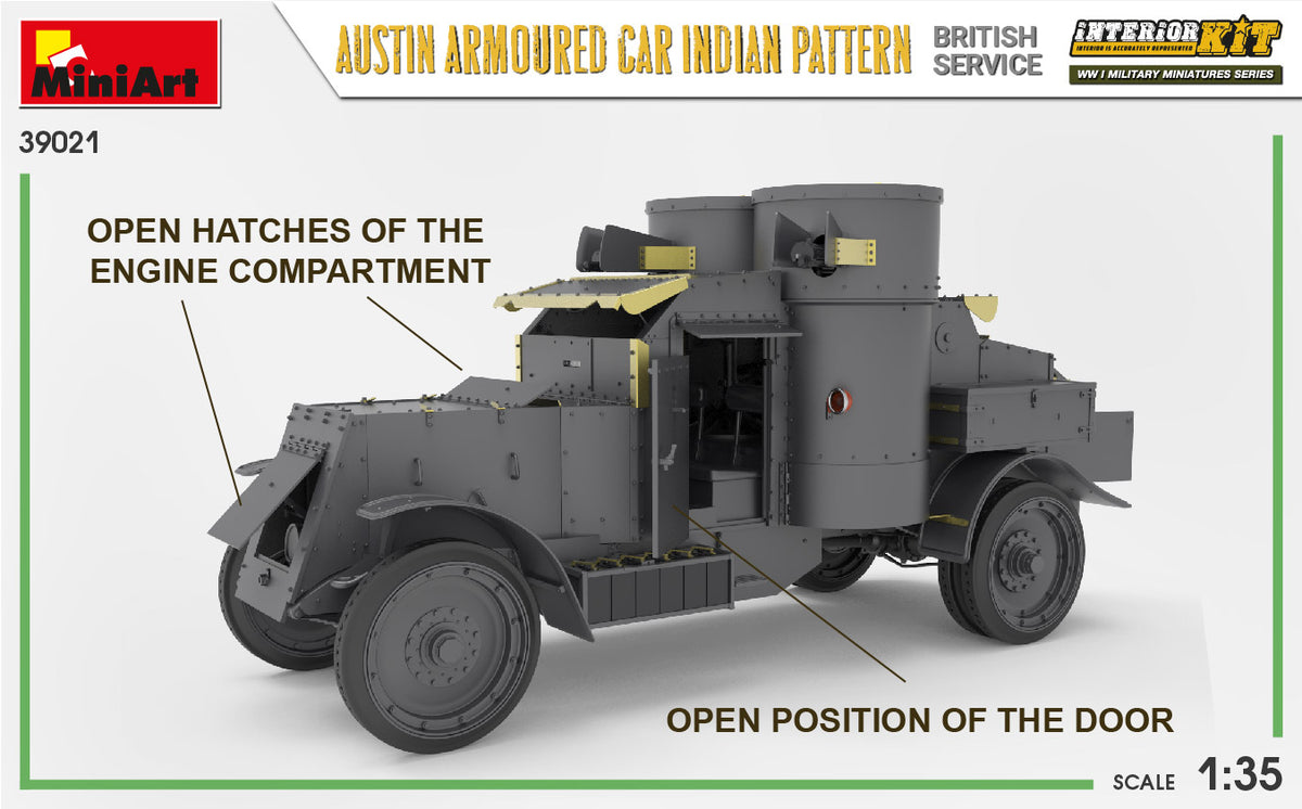 MiniArt 1/35 Military - Austin Armored Car (Indian / British) - 39021
