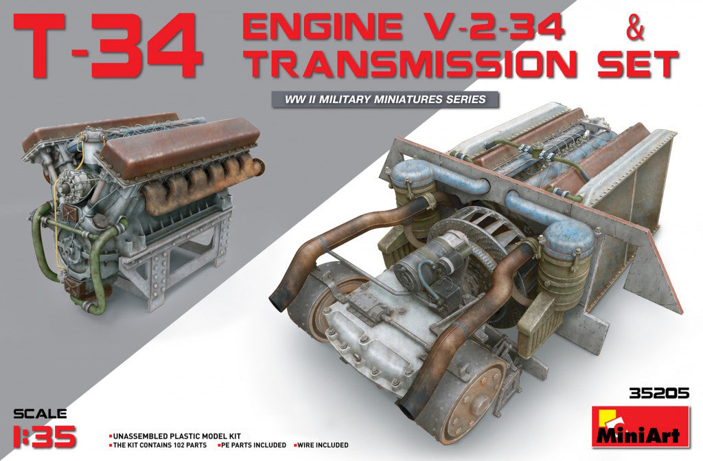 MiniArt T-34 Engine & Transmission Set - 35205 box art