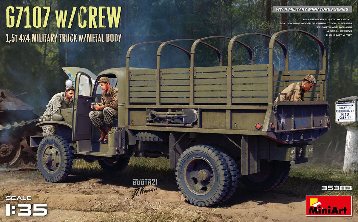 MiniArt G7107 w/Crew 4x4 Cargo Truck w/Metal Body - 35383 box art