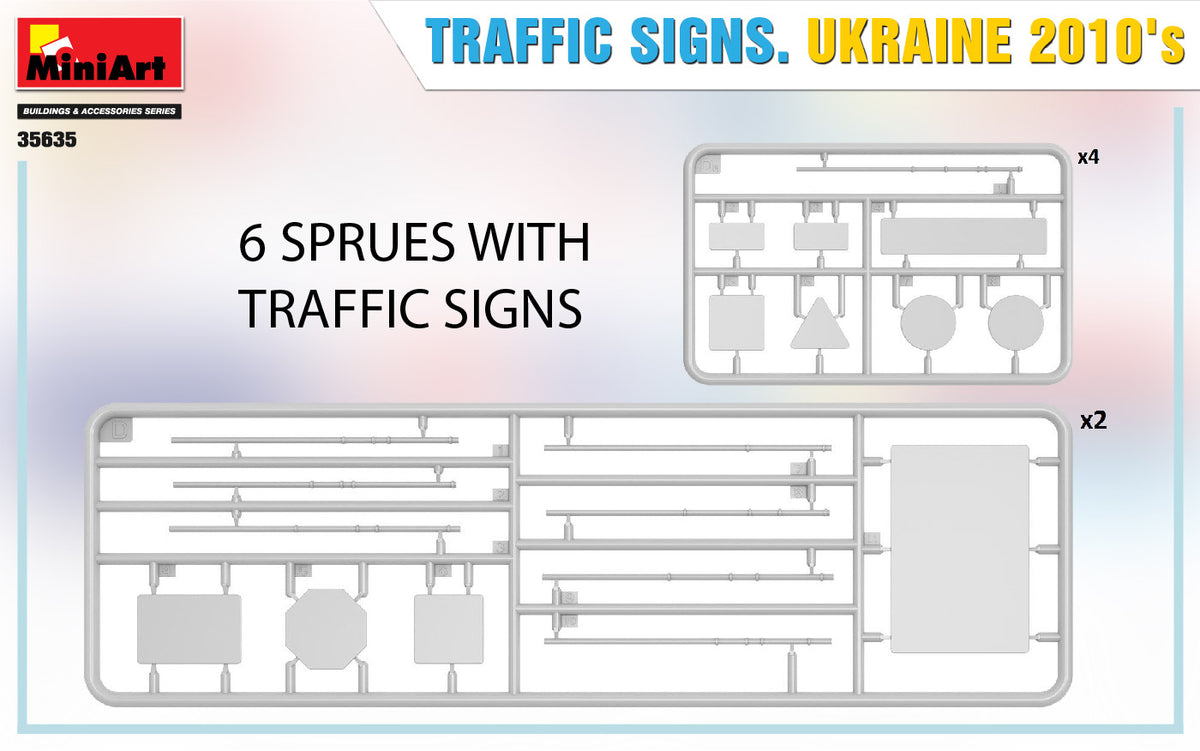 MiniArt 1/35 Accessories - Traffic Signs Ukraine 2010's - 35635