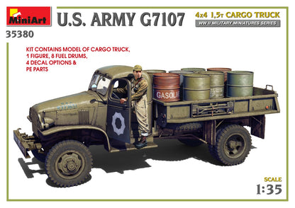 MiniArt 1/35 Military - U.S. ARMY G7107 4X4 1,5t CARGO TRUCK - 35380