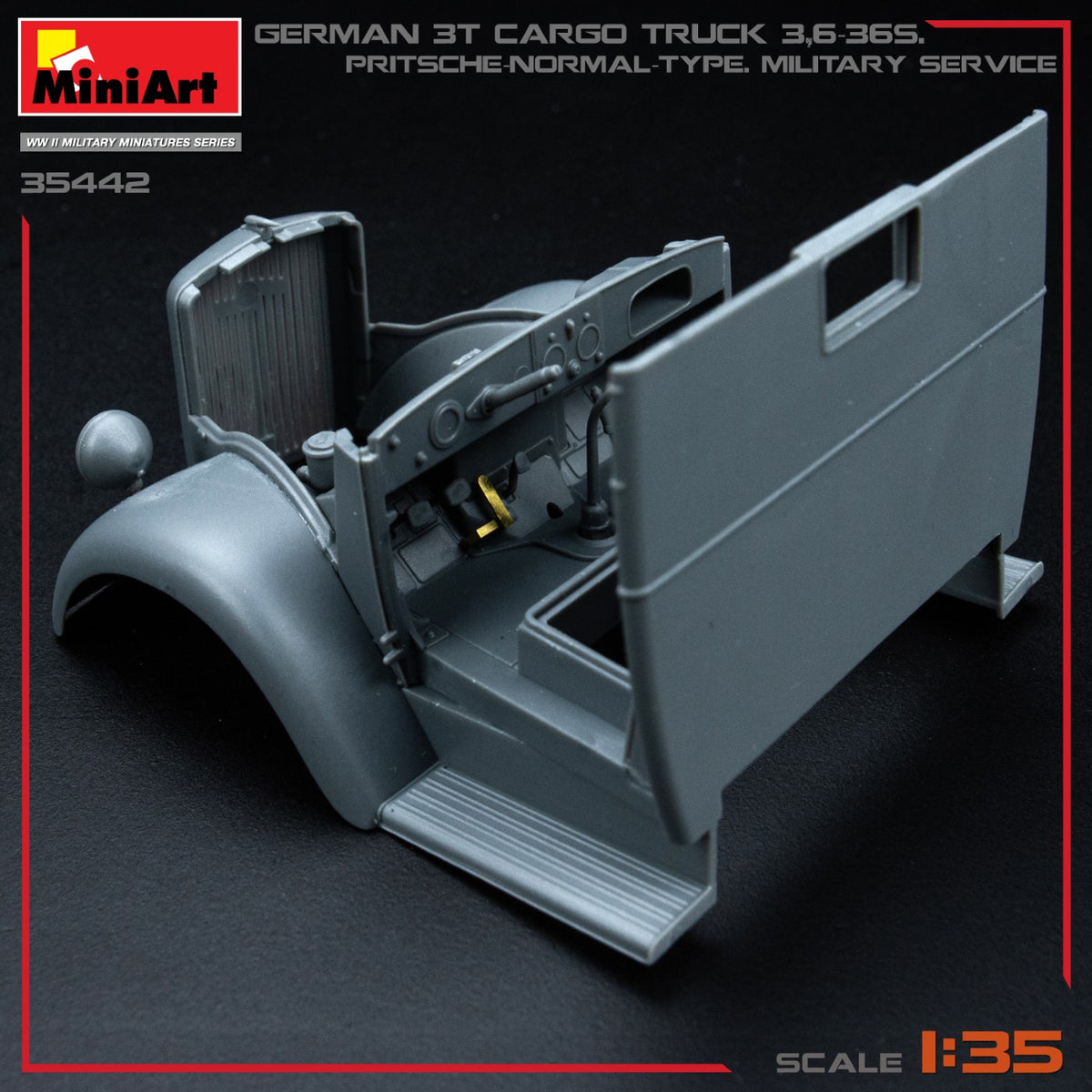 MiniArt 1/35 Military - 3t Cargo Truck 3,6-36S Pritsche Normal Type - 35442