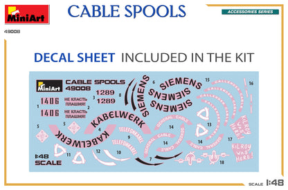 MiniArt 1/48 Accessories - Cable Spools - 49008
