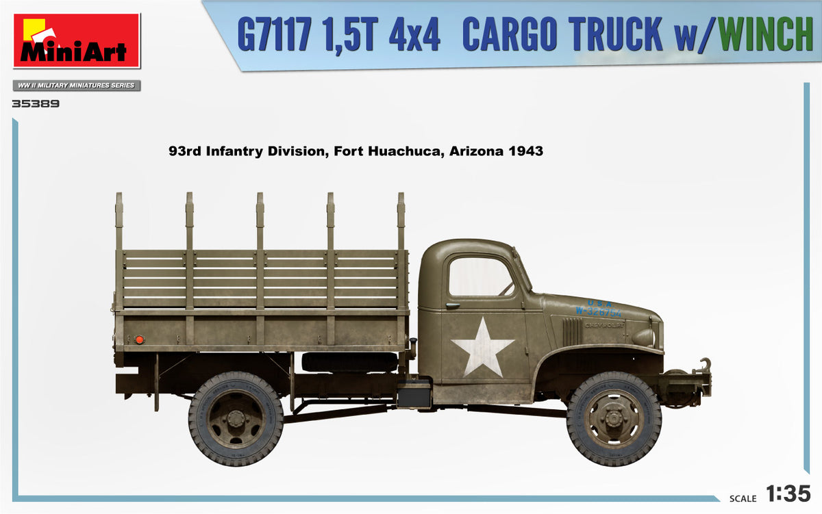 MiniArt 1/35 Military - 1.5t 4x4 G7117 Cargo Truck w/ Winch - 35389