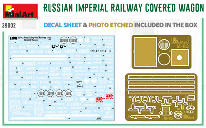 MiniArt 1/35 Accessories - Russian Imperial Railway Covered Wagon - 39002