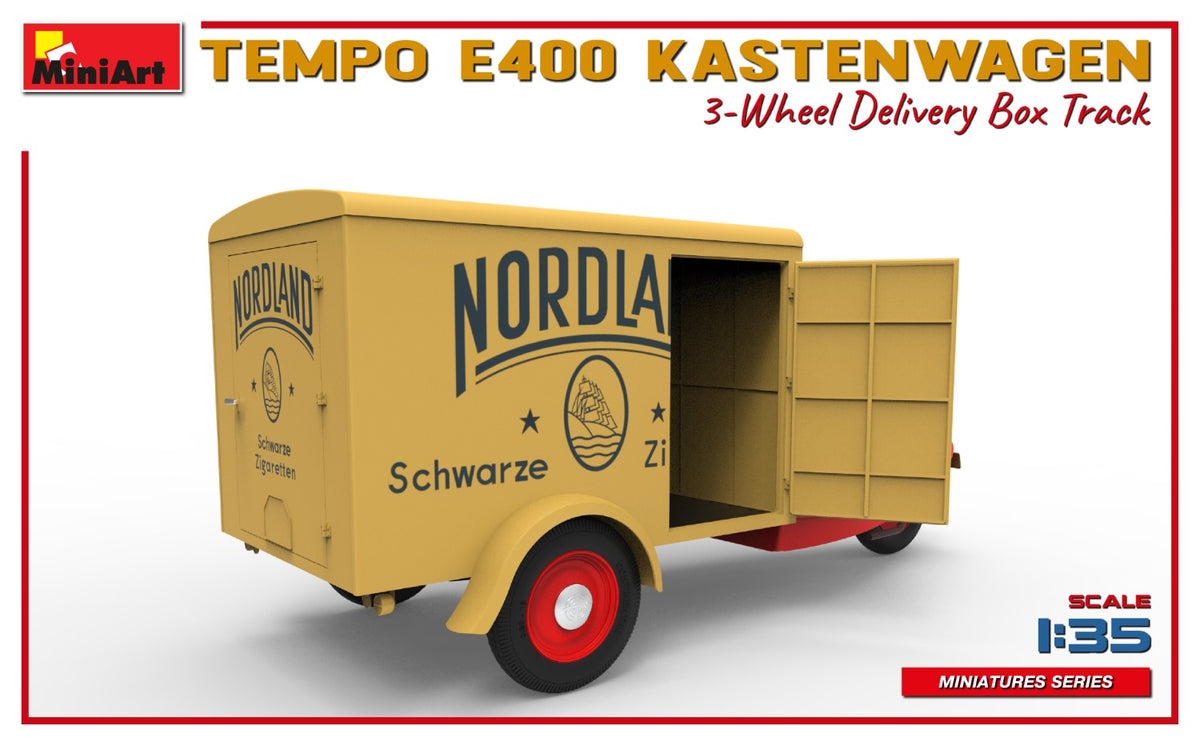 MiniArt 1/35 Military - Tempo E400 Kastenwagen 3 Wheel Box Track - 38047