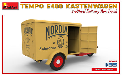 MiniArt 1/35 Military - Tempo E400 Kastenwagen 3 Wheel Box Track - 38047