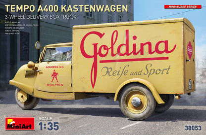 MiniArt Tempo A400 Kastenwagen 3-Wheel Box Truck - 38053 box art