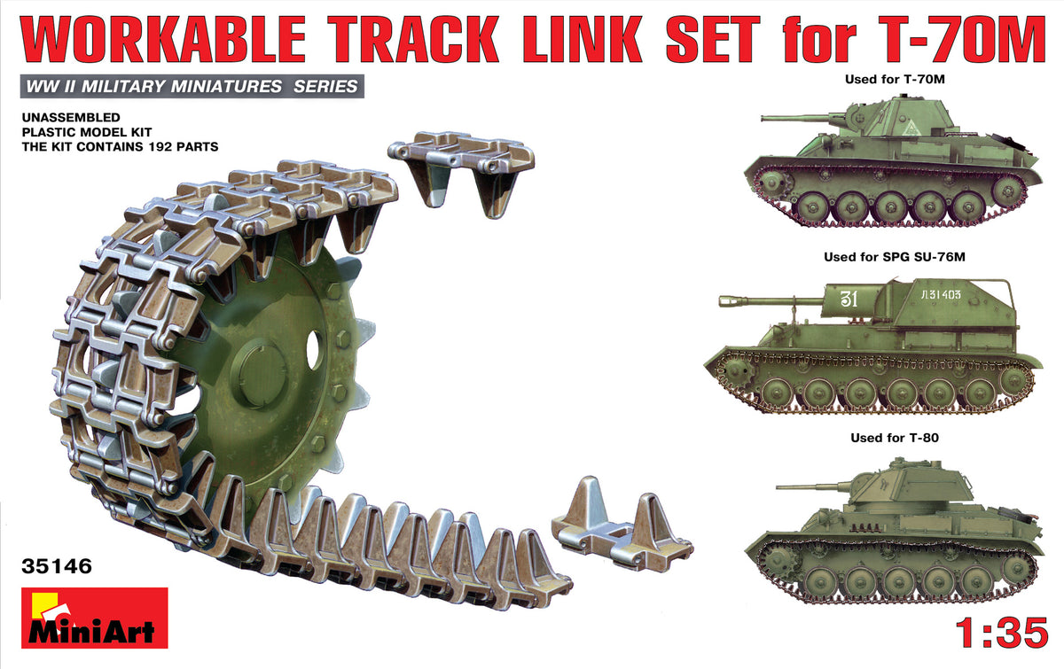MiniArt T-70M Light Tank Workable Track Link Set - 35146 box art