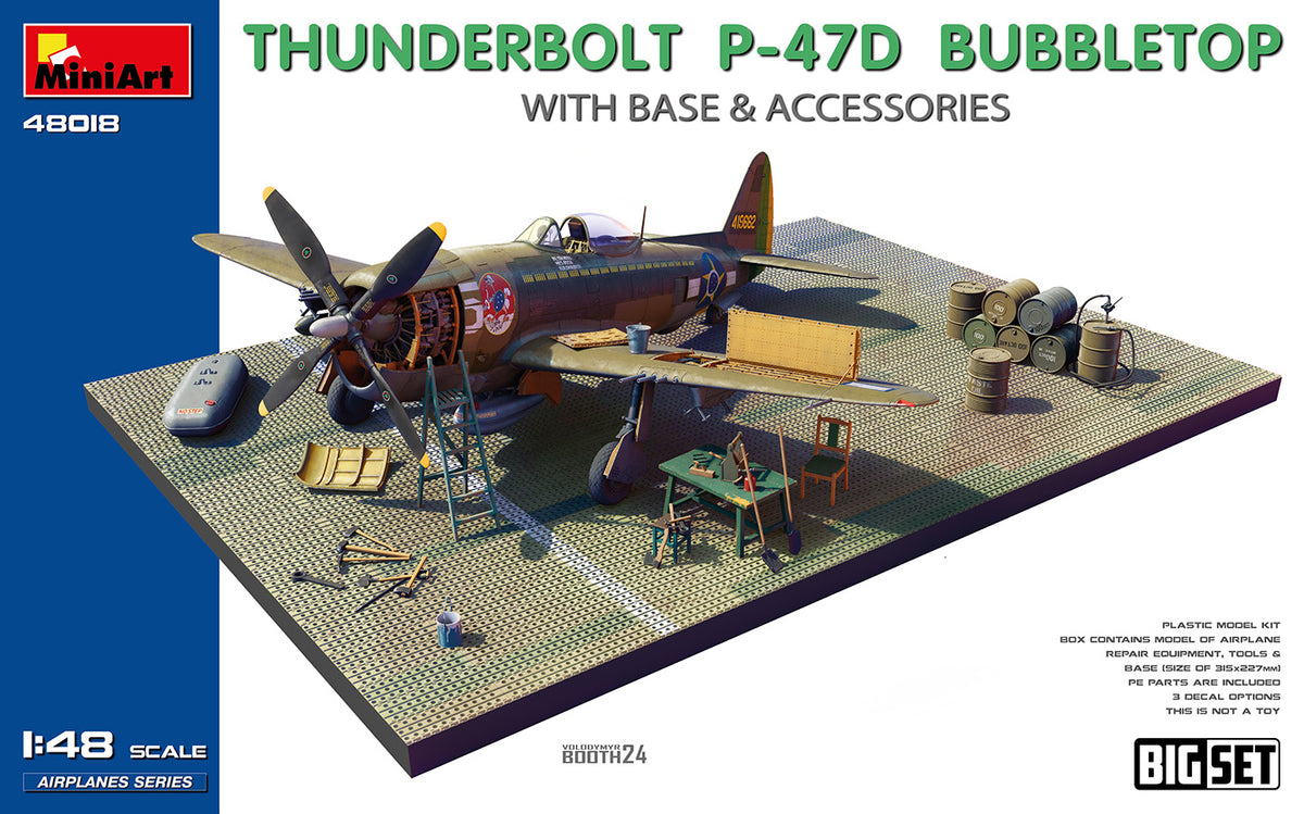 MiniArt Thunderbolt P-47D Bubbletop / Base BigSet - 48018 box art