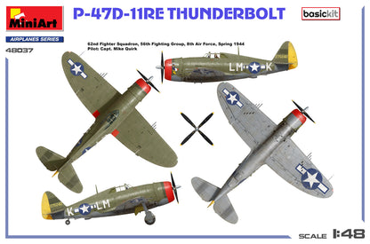 MiniArt 1/48 Aircraft - P-47D-11RE Thunderbolt Basic Kit - 48037