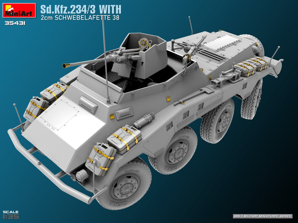 MiniArt 1/35 Military - Sd.Kfz.234/3 w/ 2cm Schwebelafette 38 - 35431