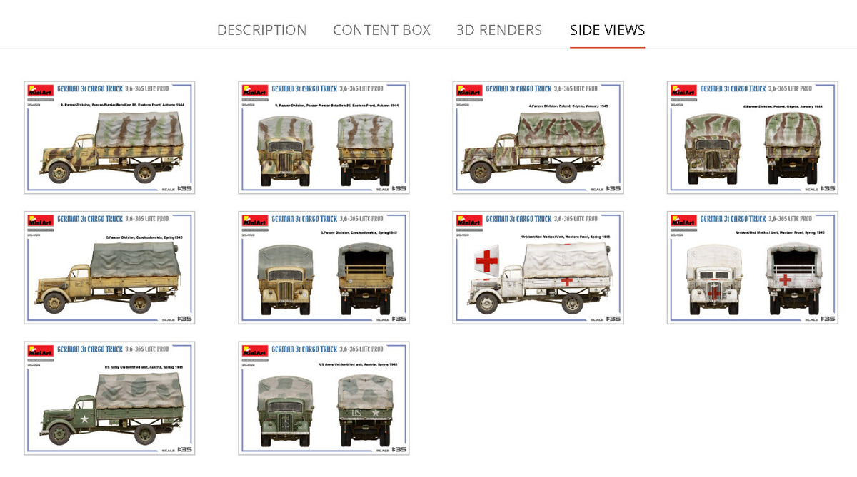 MiniArt 1/35 Military - German 3t Cargo Truck 3,6-36s Late Prod - 35459