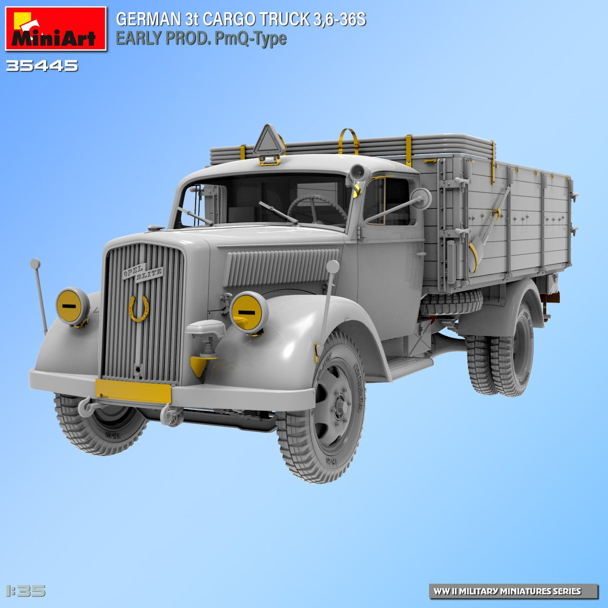 MiniArt 1/35 Military - 3t Cargo Truck 3,6-36S Early Prod PmQ-Type - 35445