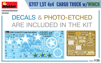 MiniArt 1/35 Military - 1.5t 4x4 G7117 Cargo Truck w/ Winch - 35389