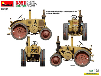 MiniArt 1/24 Vehicles - German D8511 Industrial Tractor Mod 1936 - 24005