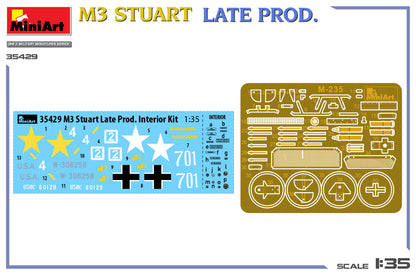 MiniArt 1/35 Military - M3 Stuart Late Prod (Int Kit) - 35429
