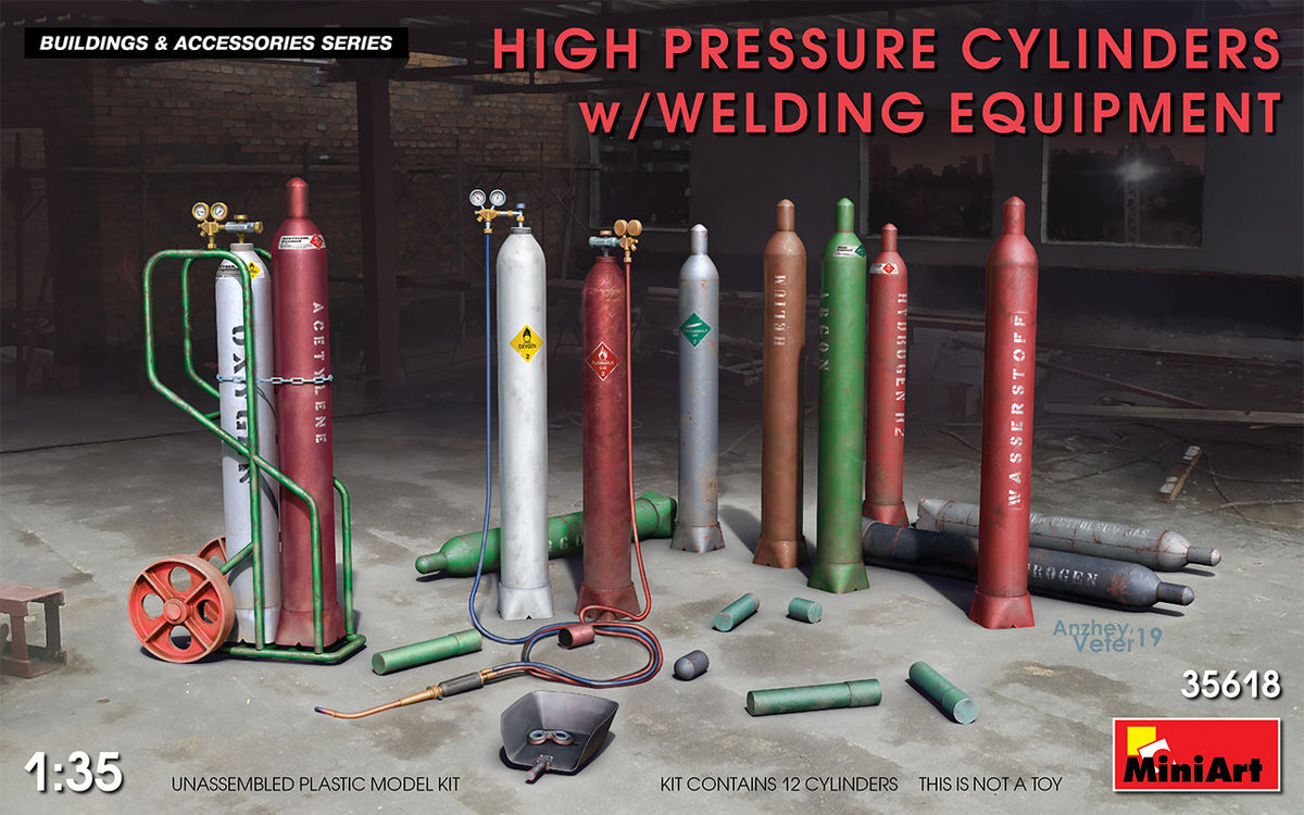 MiniArt High Pressure Cylinders w/ Welding Equip - 35618 box art