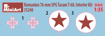 MiniArt 1/35 Military - Romanian 76mm SPG Tacam T-60 Interior Kit - 35240