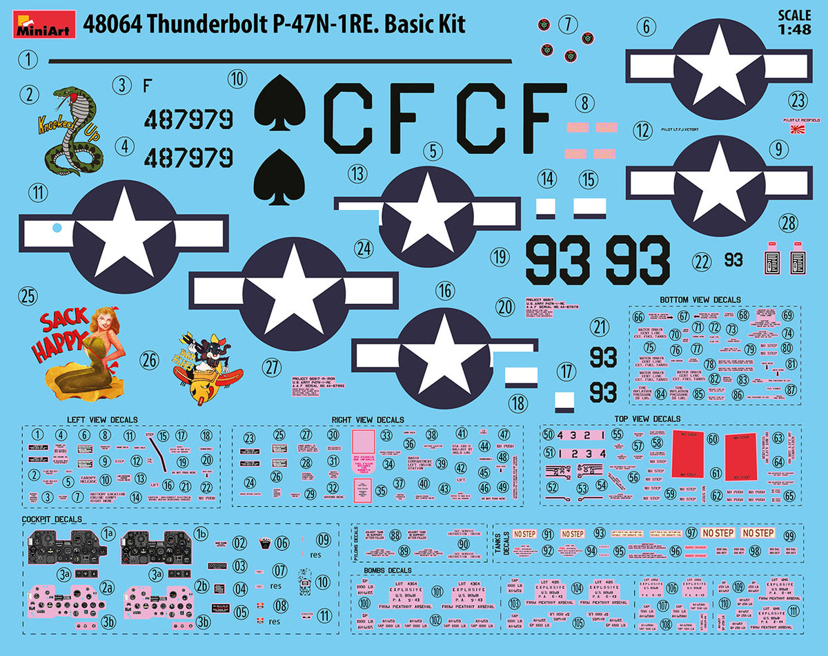 MiniArt 1/48 Aircraft - P-47N-1RE Thunderbolt Basic Kit - 48064