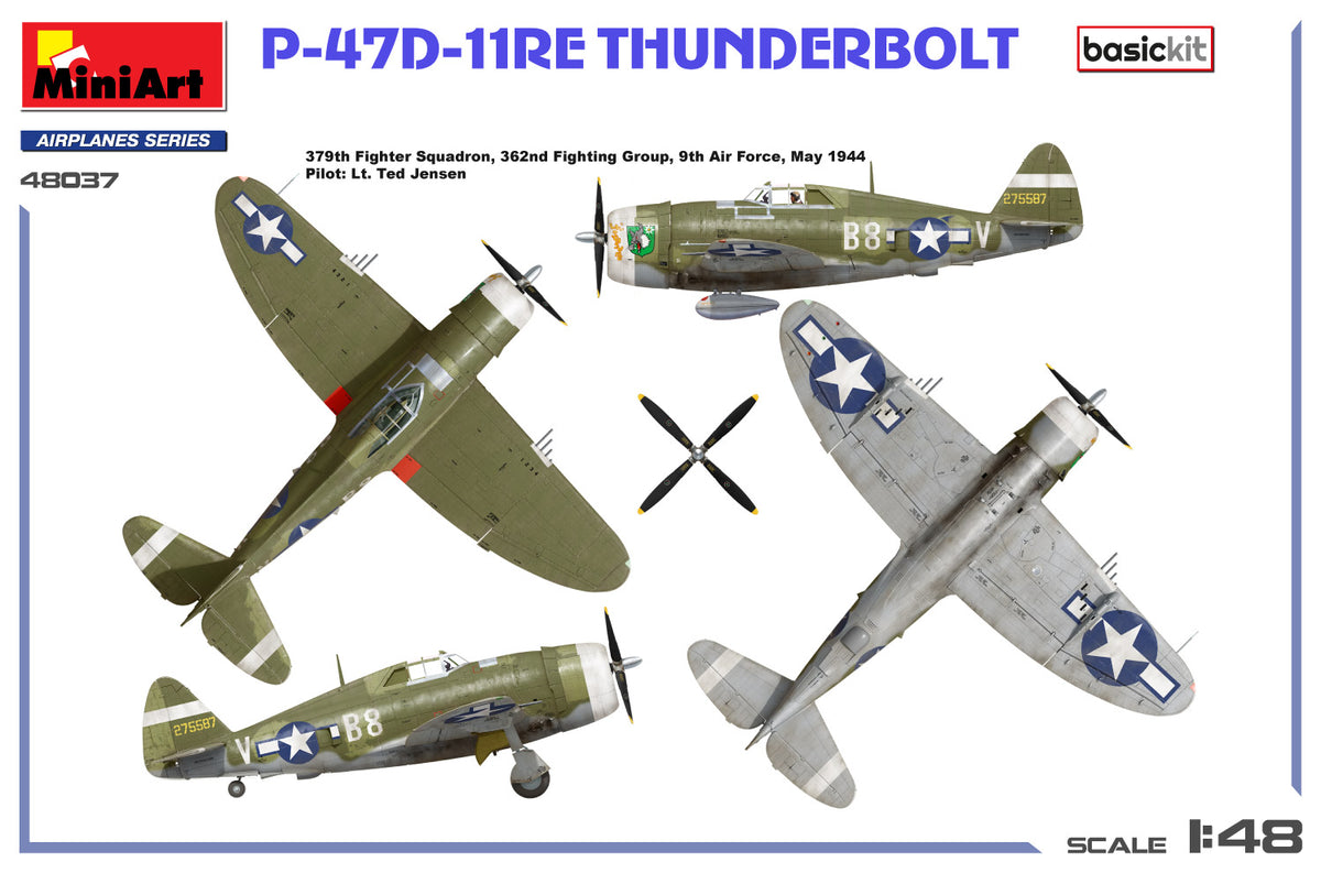 MiniArt 1/48 Aircraft - P-47D-11RE Thunderbolt Basic Kit - 48037
