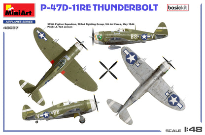 MiniArt 1/48 Aircraft - P-47D-11RE Thunderbolt Basic Kit - 48037