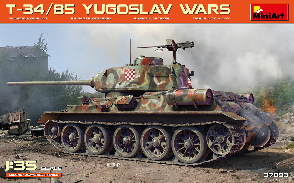 MiniArt T34/85 Yugoslav Wars - 37093 box art