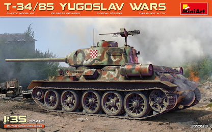 MiniArt T34/85 Yugoslav Wars - 37093 box art