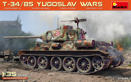 MiniArt T34/85 Yugoslav Wars - 37093 box art