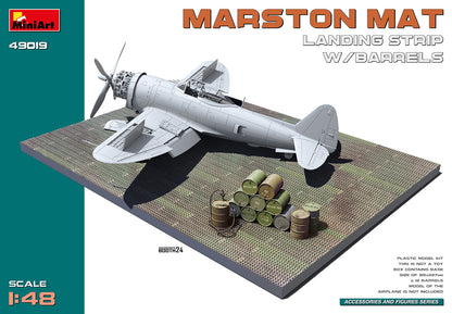 MiniArt Marston Mat Landing Strip w/ Barrels - 49019 box art