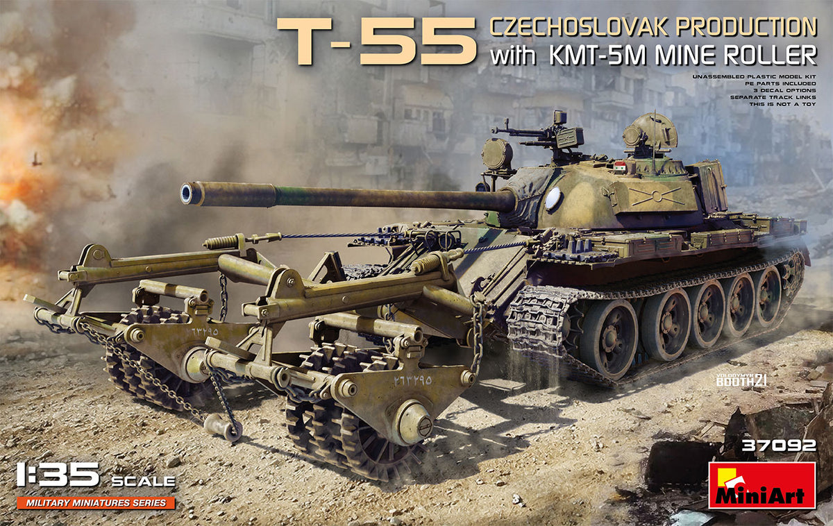 MiniArt T55 Czechoslovak w/KMT-5M - 37092 box art