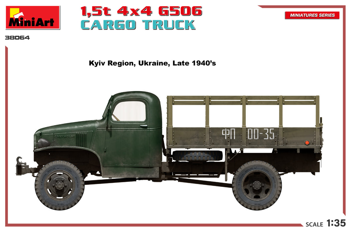 MiniArt 1/35 Military - 1.5t 4x4 G506 Cargo Truck - 38064