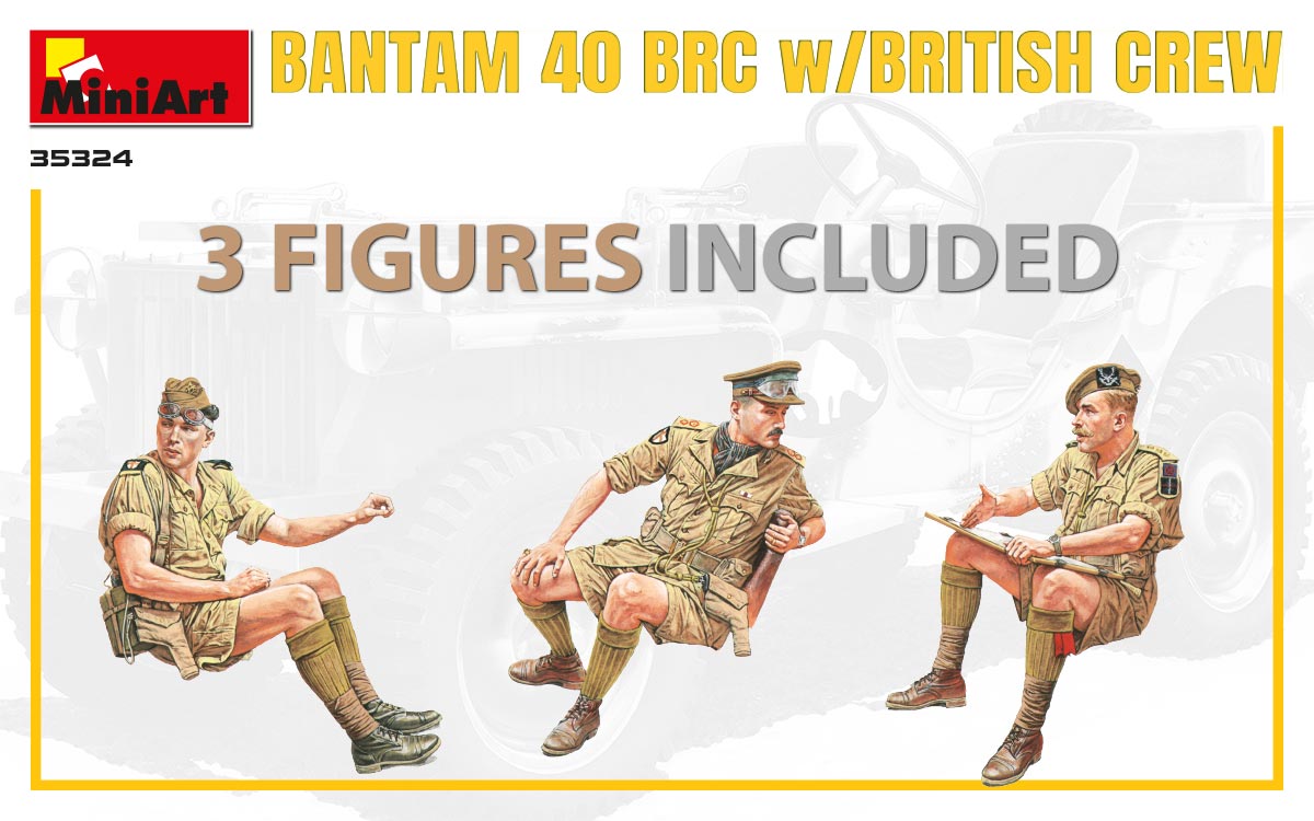 MiniArt 1/35 Military - Bantam 40 BRC W/ British Crew SPEC EDT - 35324